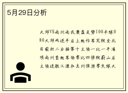 5月29日分析